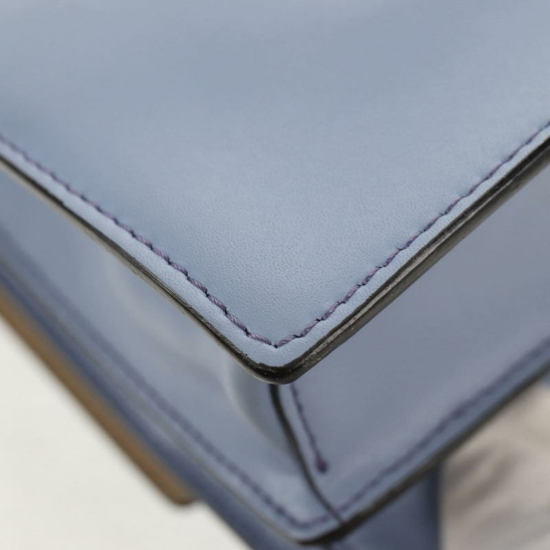 【日本直送】FENDI Cany 小號單肩包 皮革 淺藍色 銀色 8M0381 正品 153743V-19