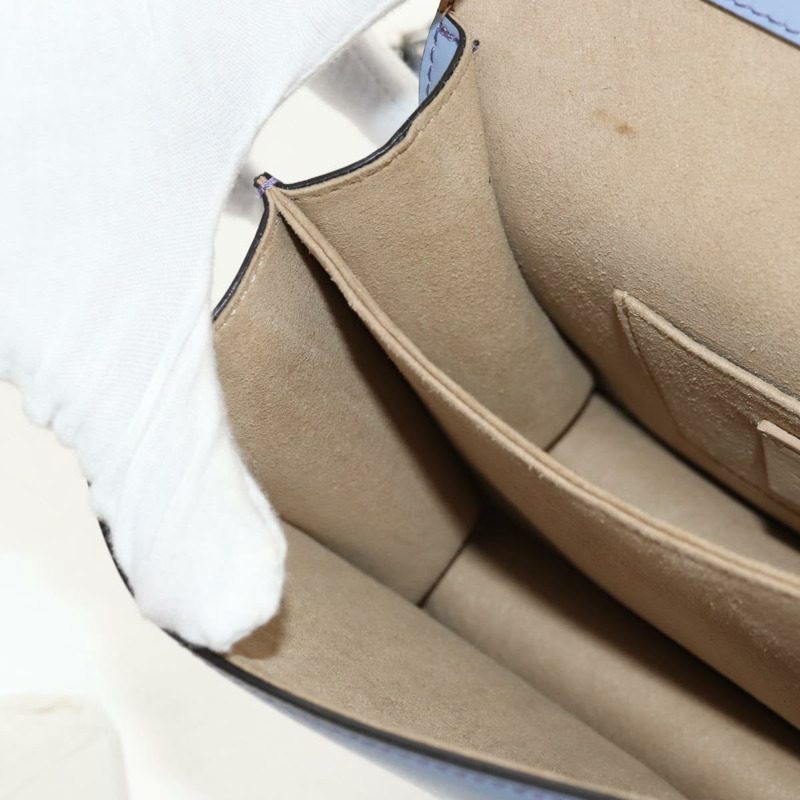 【日本直送】FENDI Cany 小號單肩包 皮革 淺藍色 銀色 8M0381 正品 153743V-27