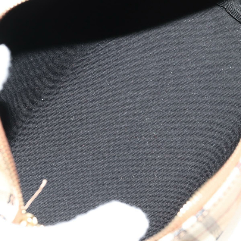 【日本直送】BURBERRY Nova 格紋波士頓包 PVC 皮革 米色 金色 正品 156880V-8