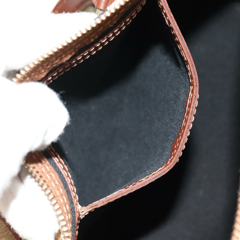 【日本直送】BURBERRY Nova 格紋波士頓包 PVC 皮革 米色 金色 正品 156880V-21