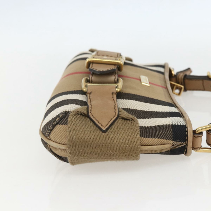【日本直送】BURBERRY Nova 格紋帆布單肩包 米色 金色 正品 156881V-3
