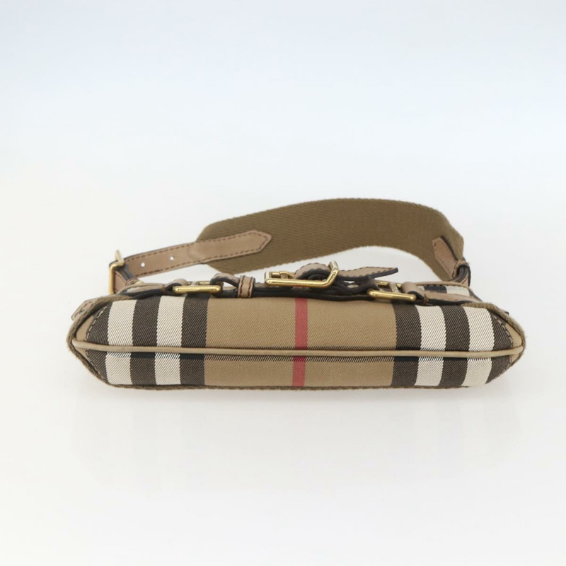 【日本直送】BURBERRY Nova 格紋帆布單肩包 米色 金色 正品 156881V-4