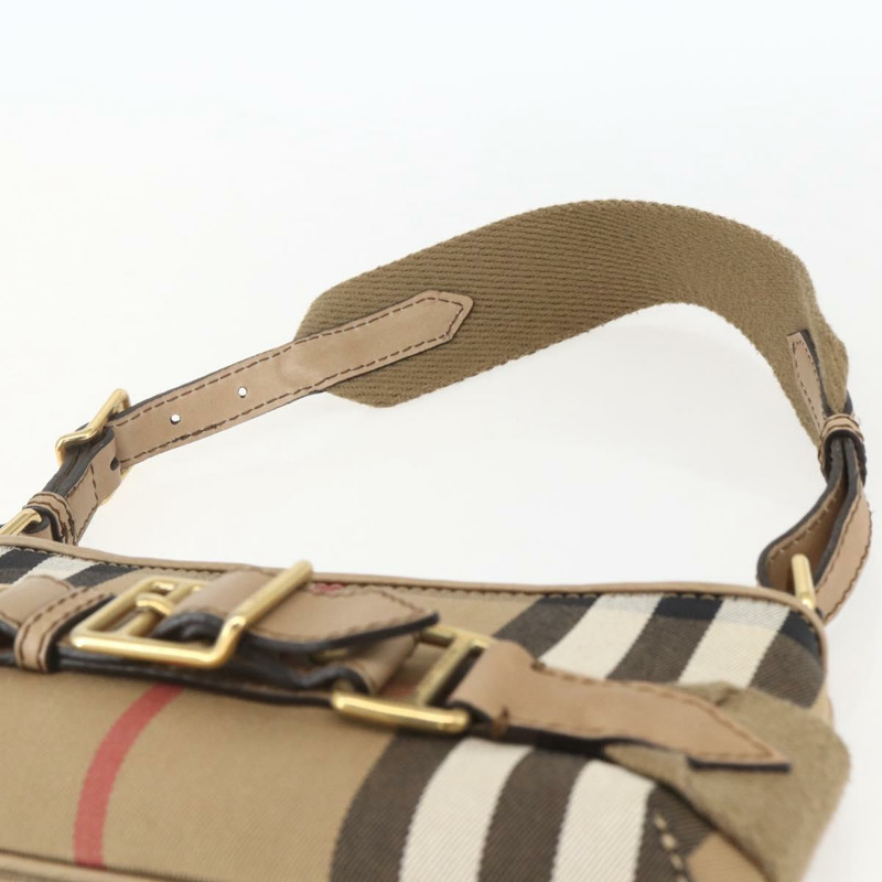 【日本直送】BURBERRY Nova 格紋帆布單肩包 米色 金色 正品 156881V-7