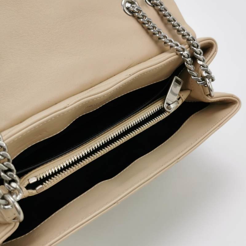 Saint Laurent LouLou小號牛皮純色YSL標誌絎縫單肩包-6