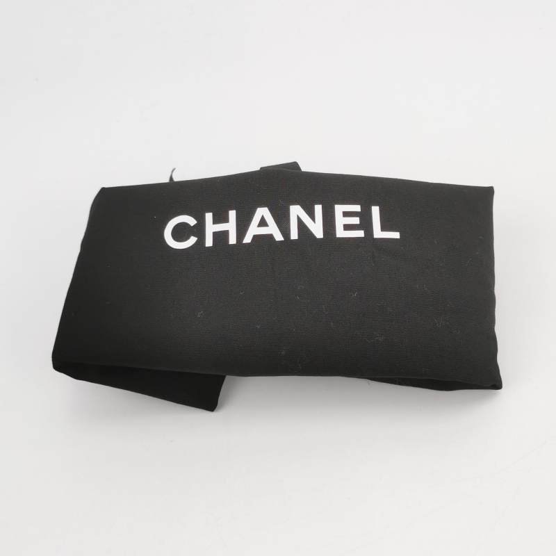 Chanel 羊皮純色菱格絎縫雙C標識字母logo斜挎包單肩包-8