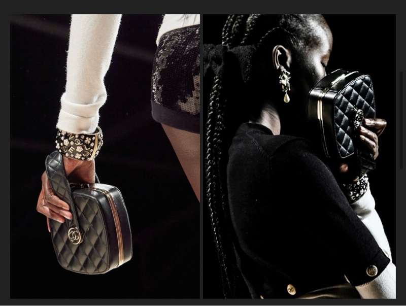 CHANEL Minaudière 小羊皮手挽晚裝手袋/限量秀包-8