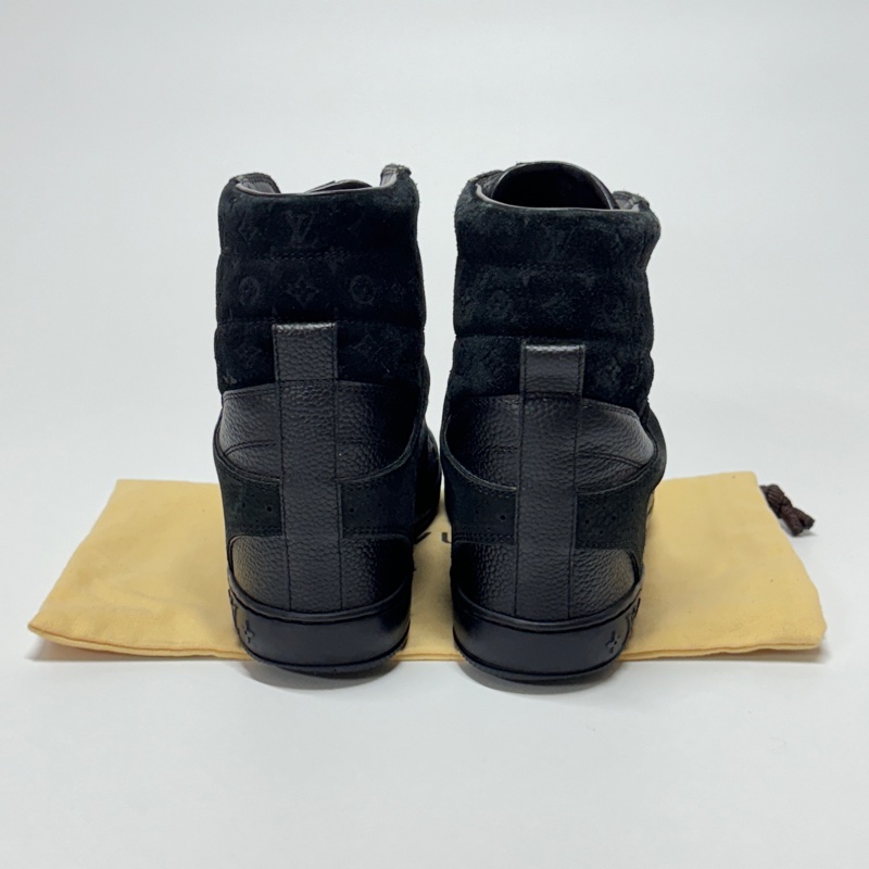 【甜甜價😻】 LV 黑老花 高筒平底運動鞋 專櫃32000！-7