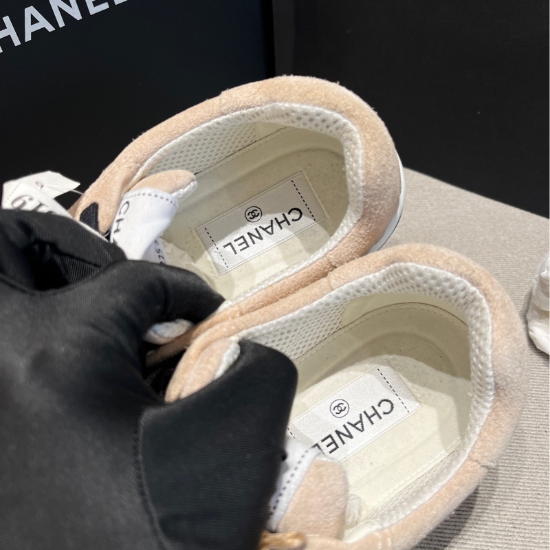Chanel香奈兒米色麂皮熊貓鞋37.5碼 98新-4
