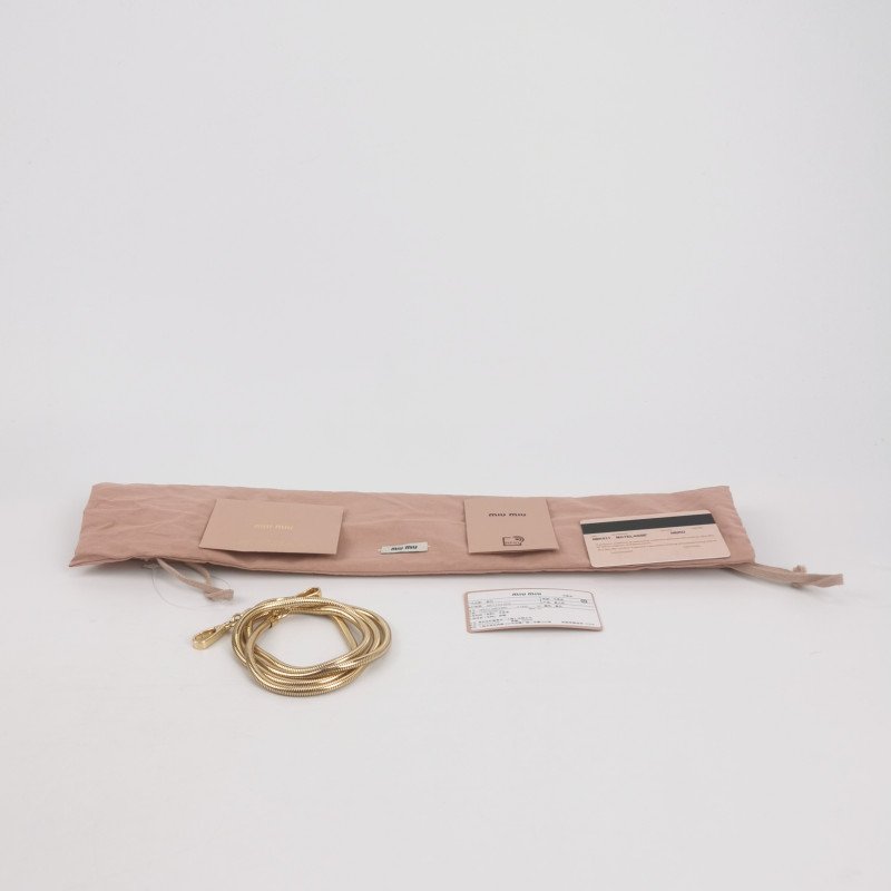 Miu Miu Belle羊皮純色絎縫斜挎包單肩包-8