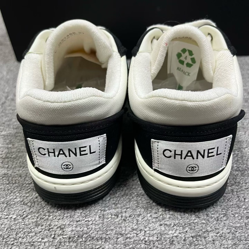 【chanel】最新款黑白低幫舒適低幫時尚板鞋 Size:37 98新 帶盒-3