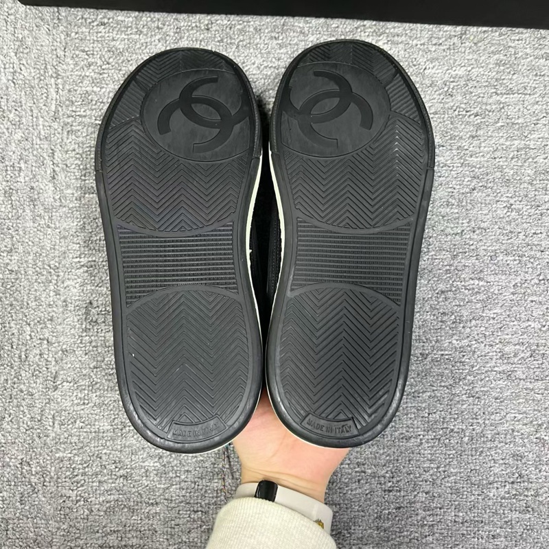 【chanel】最新款黑白低幫舒適低幫時尚板鞋 Size:37 98新 帶盒-6