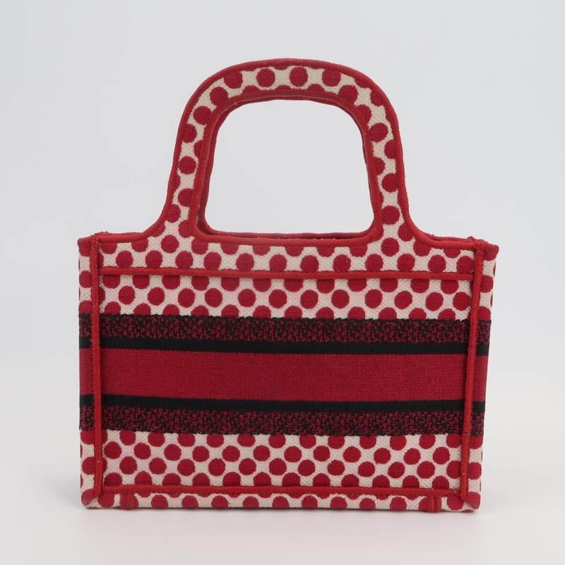 Dior BookTote迷你帆布Polka Dots圖案手提包-4
