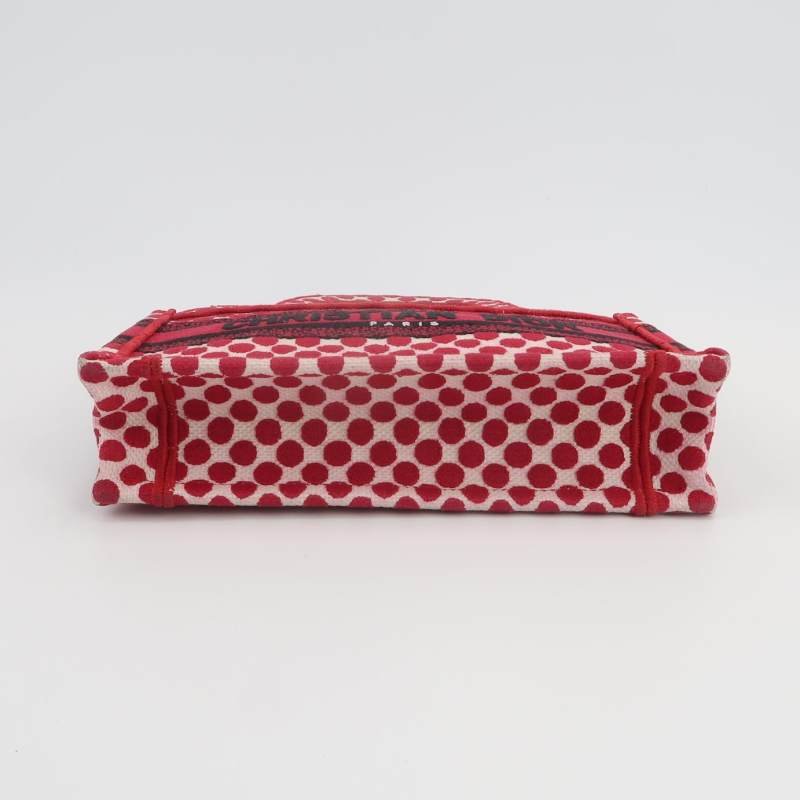 Dior BookTote迷你帆布Polka Dots圖案手提包-5
