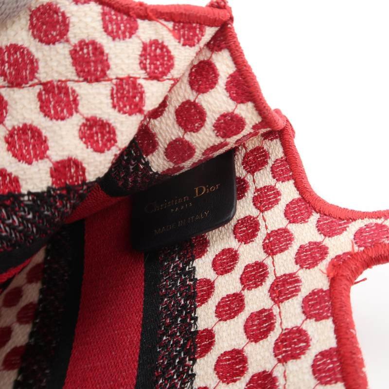 Dior BookTote迷你帆布Polka Dots圖案手提包-7