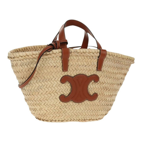 CELINE Panniers 手提包 拉菲草編織 2way 米色 正品 155327M