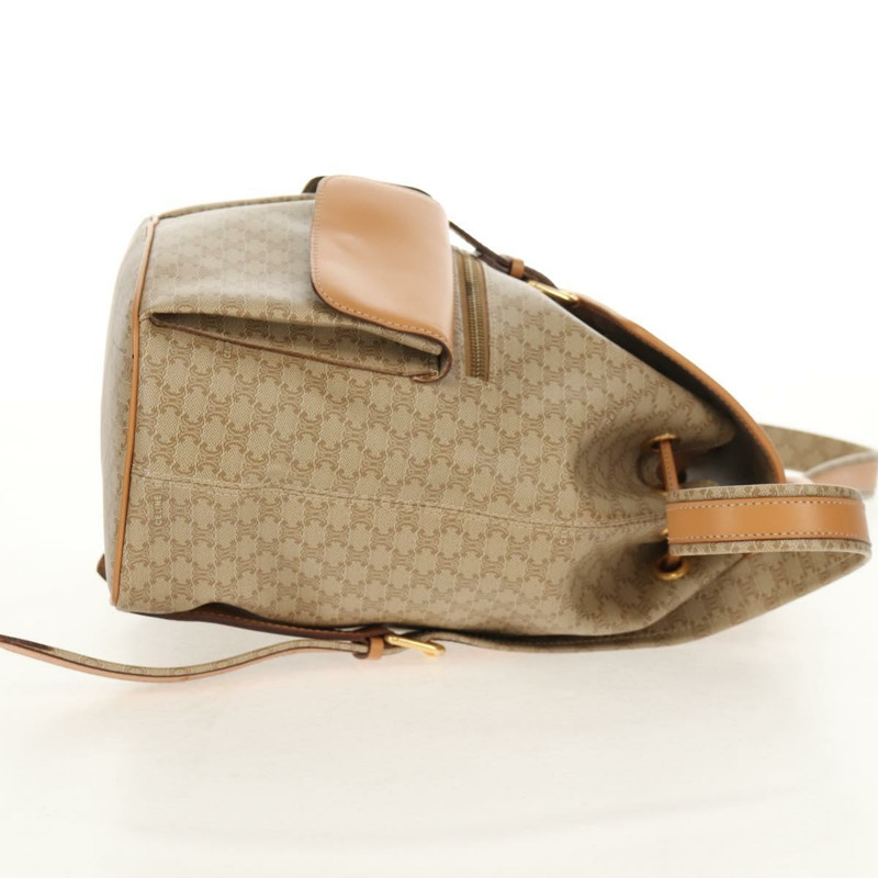 【日本直送】CELINE Macadam帆布肩背包 PVC 米色 金色 正品 156252V-3