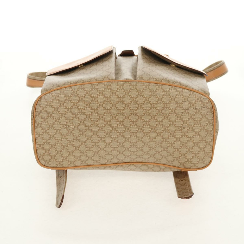 【日本直送】CELINE Macadam帆布肩背包 PVC 米色 金色 正品 156252V-4