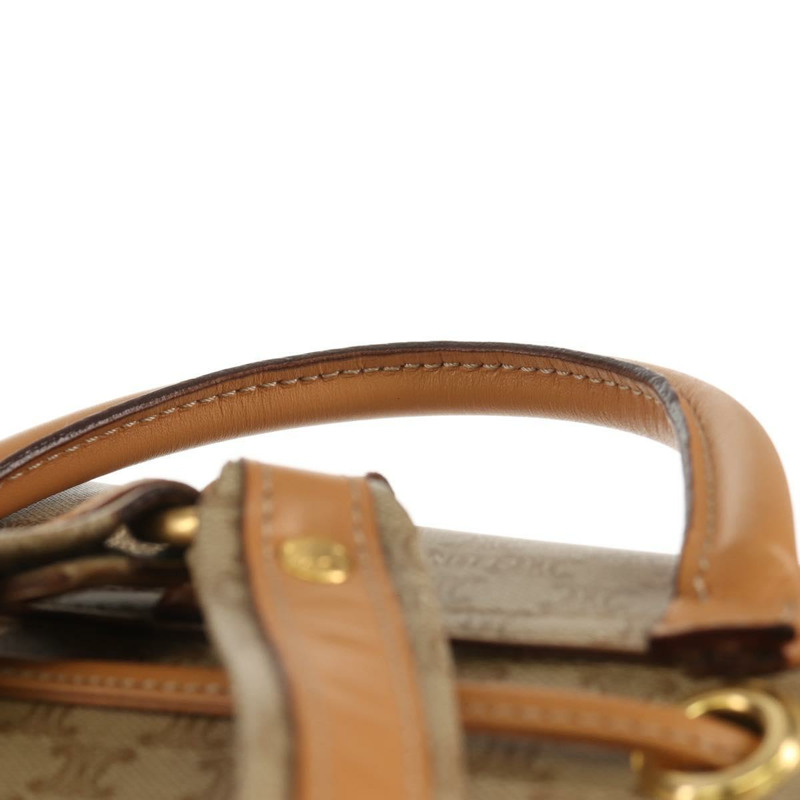 【日本直送】CELINE Macadam帆布肩背包 PVC 米色 金色 正品 156252V-13