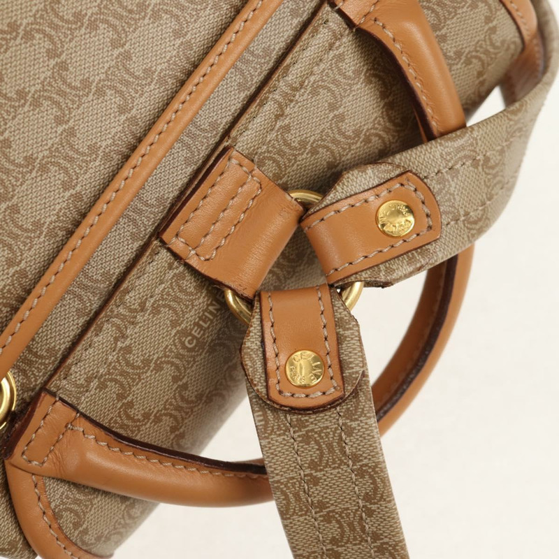 【日本直送】CELINE Macadam帆布肩背包 PVC 米色 金色 正品 156252V-19