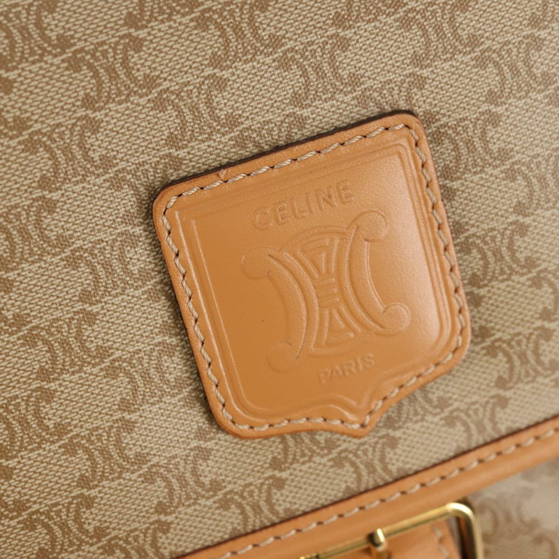 【日本直送】CELINE Macadam帆布肩背包 PVC 米色 金色 正品 156252V-20