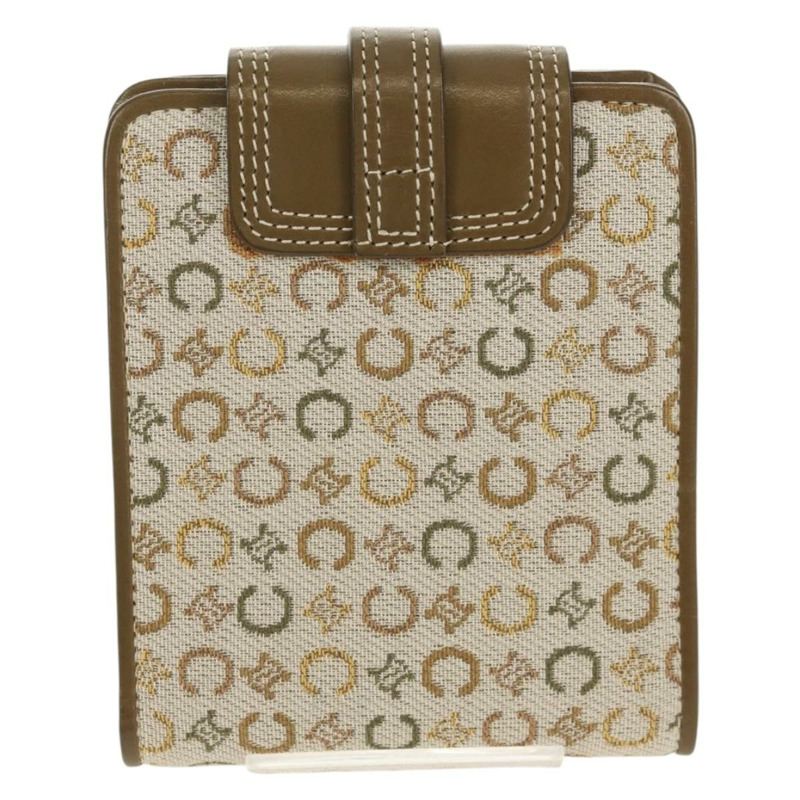 【日本直送】CELINE C Macadam 帆布雙折皮夾 綠色 正品 153720V-1