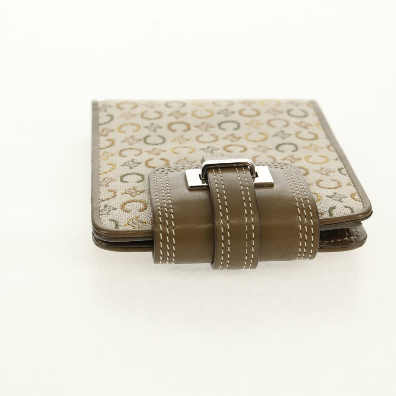 【日本直送】CELINE C Macadam 帆布雙折皮夾 綠色 正品 153720V-4