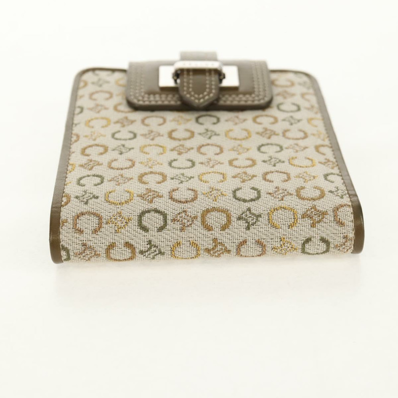 【日本直送】CELINE C Macadam 帆布雙折皮夾 綠色 正品 153720V-5