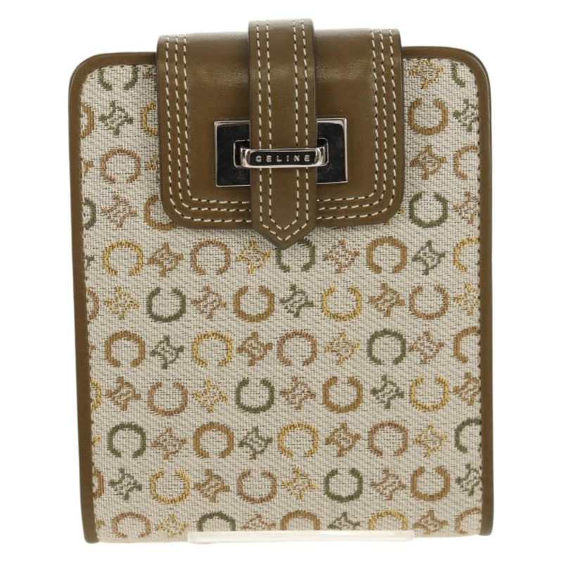 【日本直送】CELINE C Macadam 帆布雙折皮夾 綠色 正品 153720V-12