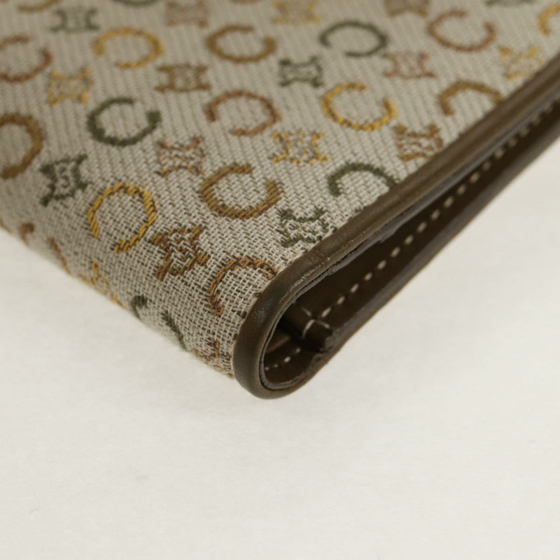 【日本直送】CELINE C Macadam 帆布雙折皮夾 綠色 正品 153720V-13