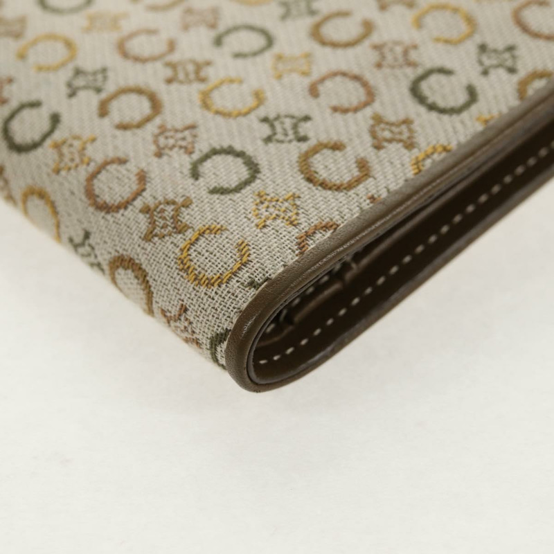【日本直送】CELINE C Macadam 帆布雙折皮夾 綠色 正品 153720V-15