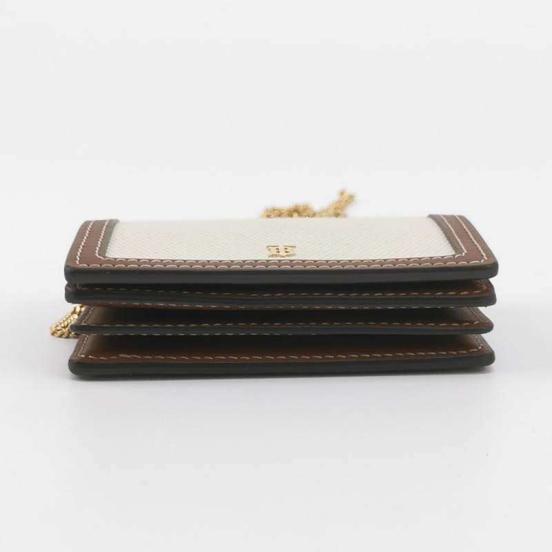 Burberry TB牛皮帆布拼色TB標識斜挎包單肩包-5