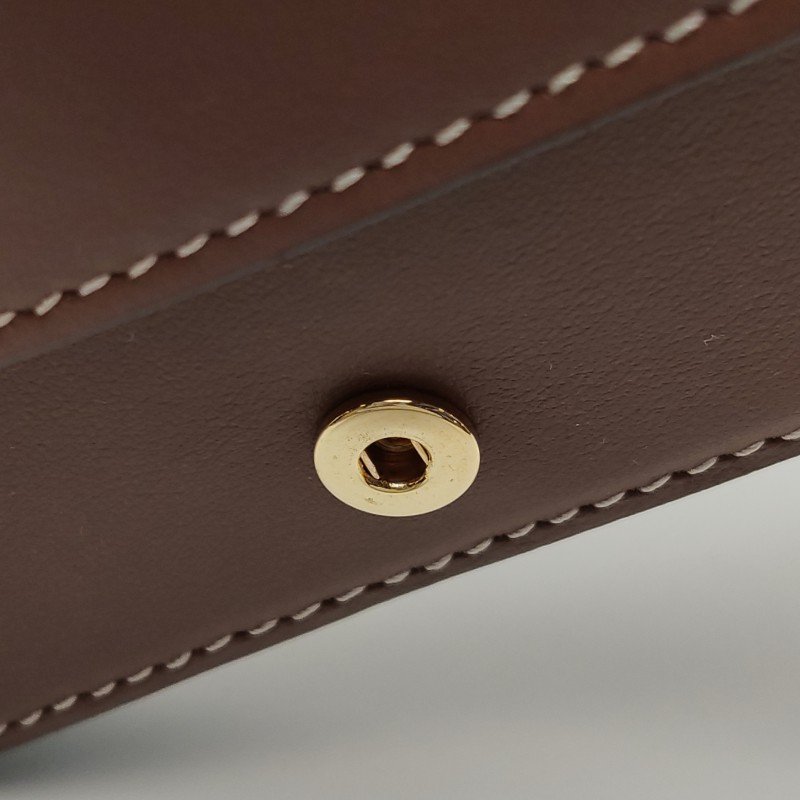 Burberry TB牛皮帆布拼色TB標識斜挎包單肩包-9