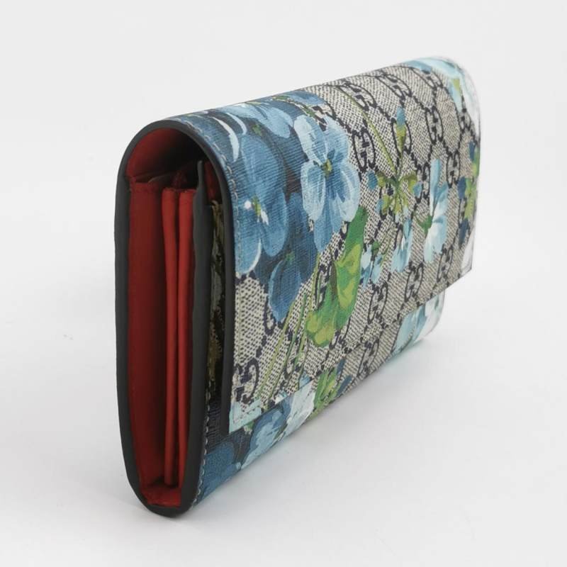 Gucci GG Blooms牛皮雙G老花天竺葵印花手拿包-2