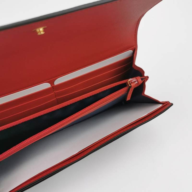 Gucci GG Blooms牛皮雙G老花天竺葵印花手拿包-5