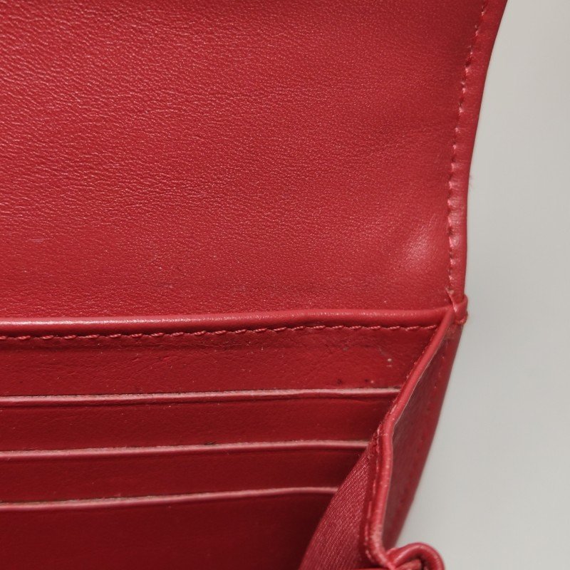 Chanel 漆皮純色絎縫雙C logo錢包-8