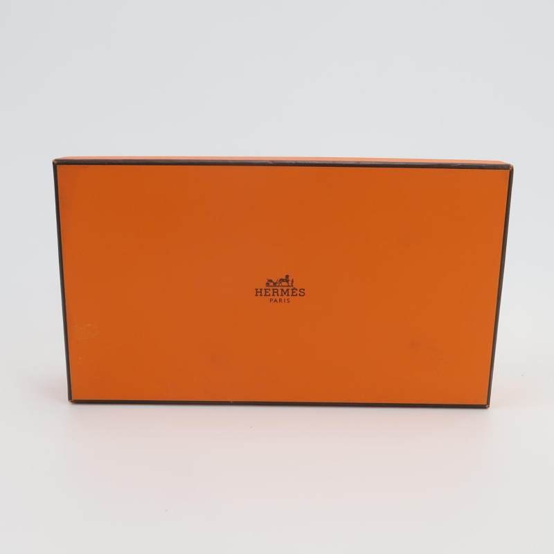 Hermes Constance康康大號字母H扣錢包Epsom牛皮銀扣9T火焰橘T刻-7