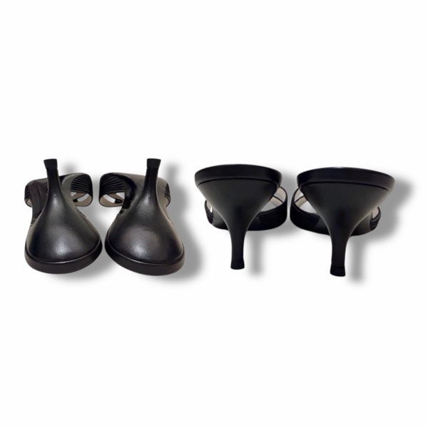 🍒Chanel Vintage Mules細摺皮革低跟鞋size:38.5/2F251218-1-5