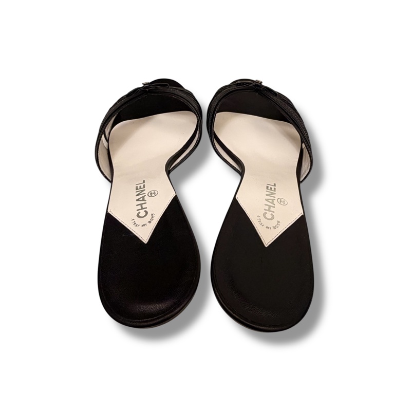 🍒Chanel Vintage Mules細摺皮革低跟鞋size:38.5/2F251218-1-6