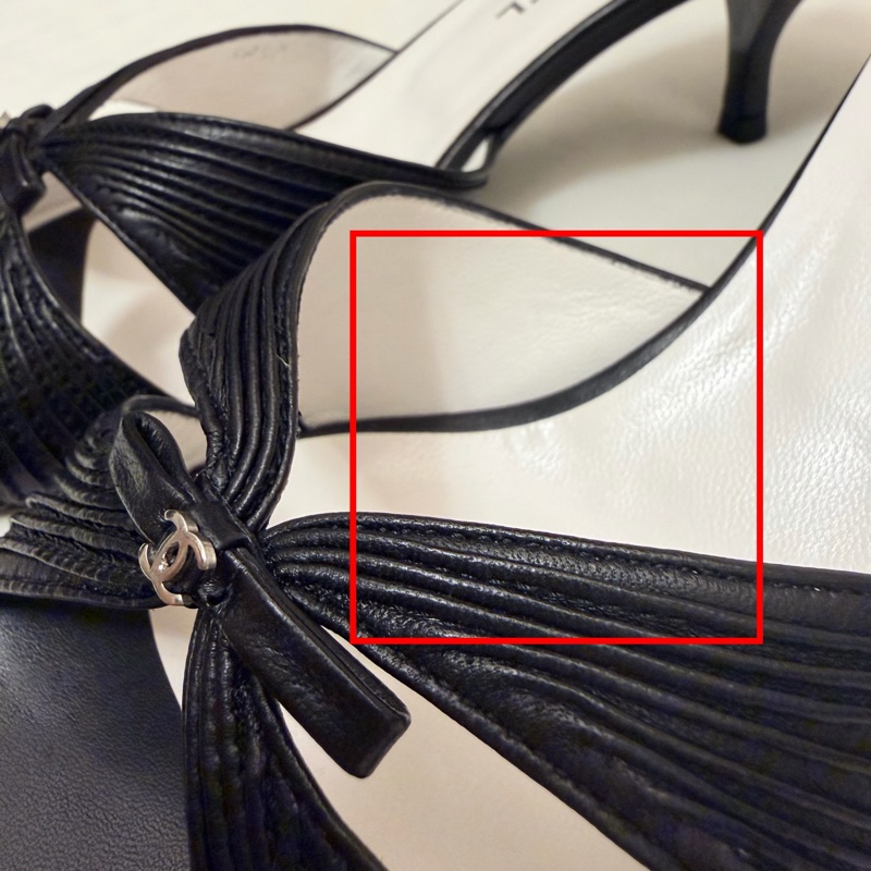 🍒Chanel Vintage Mules細摺皮革低跟鞋size:38.5/2F251218-1-11