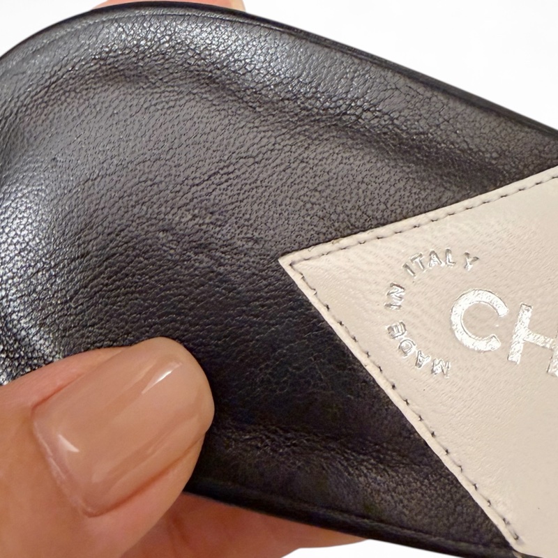 🍒Chanel Vintage Mules細摺皮革低跟鞋size:38.5/2F251218-1-12