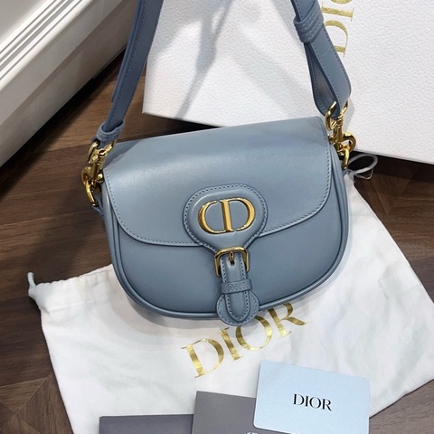 Dior 迪奧 Bobby馬鞍斜挎包 小號 霧霾藍