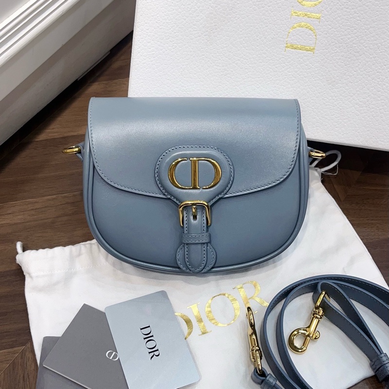 Dior 迪奧 Bobby馬鞍斜挎包 小號 霧霾藍-1