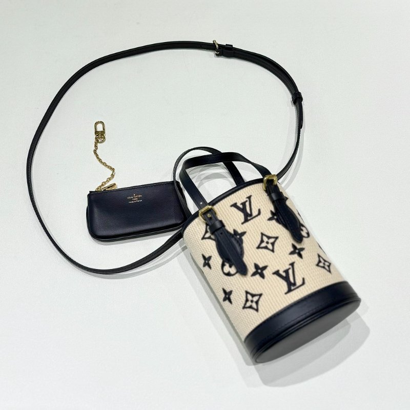 Louis Vuitton - Nano Bucket 帆布編織手提斜背水桶包-0