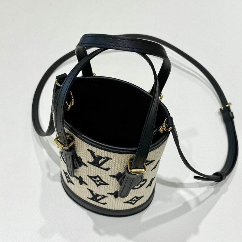 Louis Vuitton - Nano Bucket 帆布編織手提斜背水桶包-1