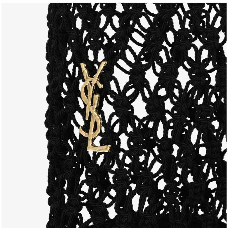 SAINT LAURENT Cassandra Monogram 金色鉤編大手提包 841473 GAAFU 1000-7
