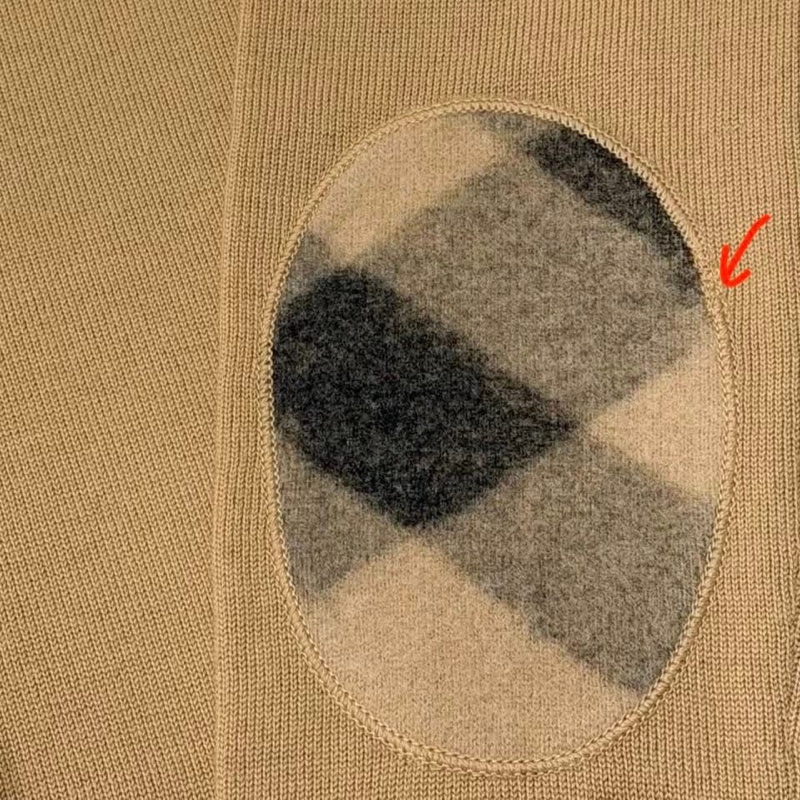 BURBERRY 補丁格紋美麗羊毛料針織洋裝-4