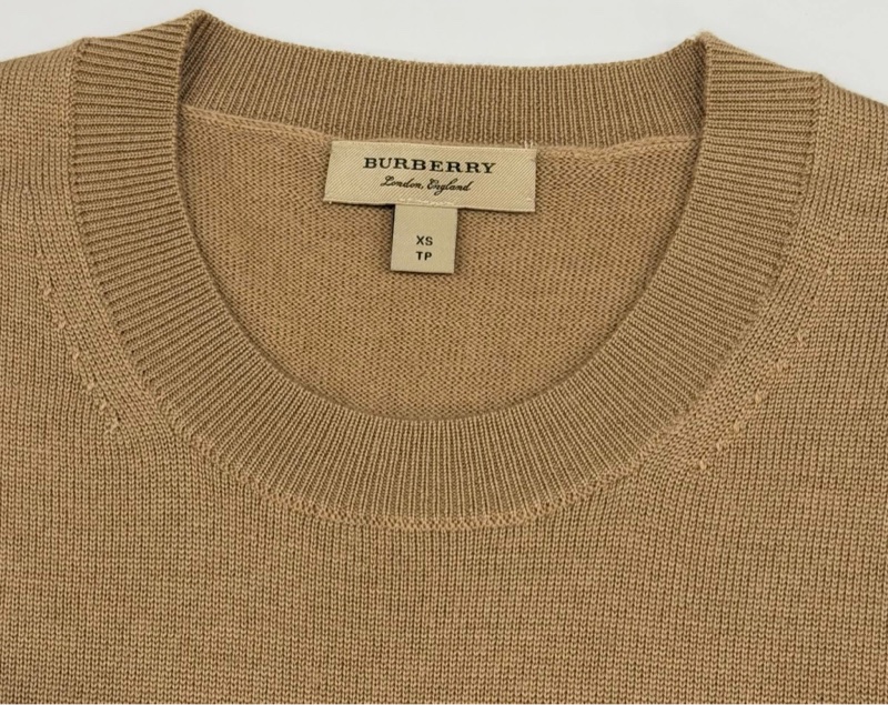 BURBERRY 補丁格紋美麗羊毛料針織洋裝-8