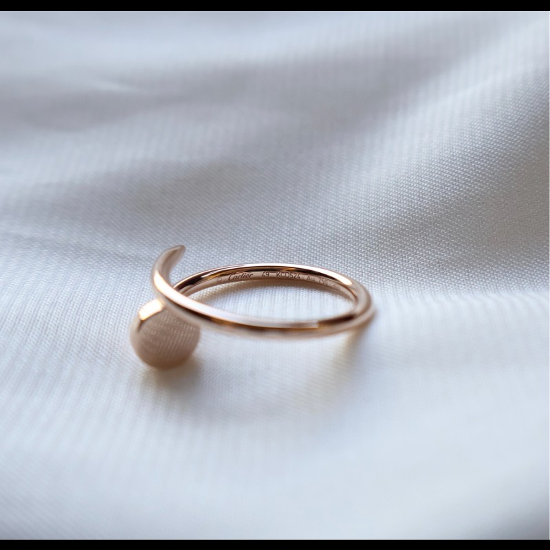 Cartier 18k玫瑰金釘子戒指 49號-3