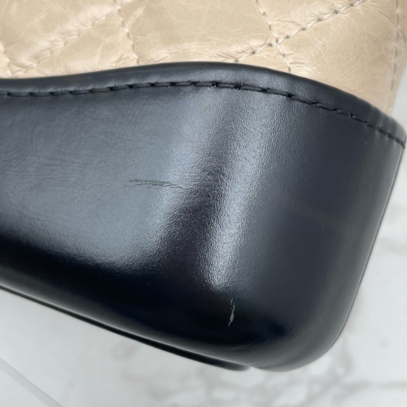 Chanel mini流浪包 鏈條包 奶茶拼色-16