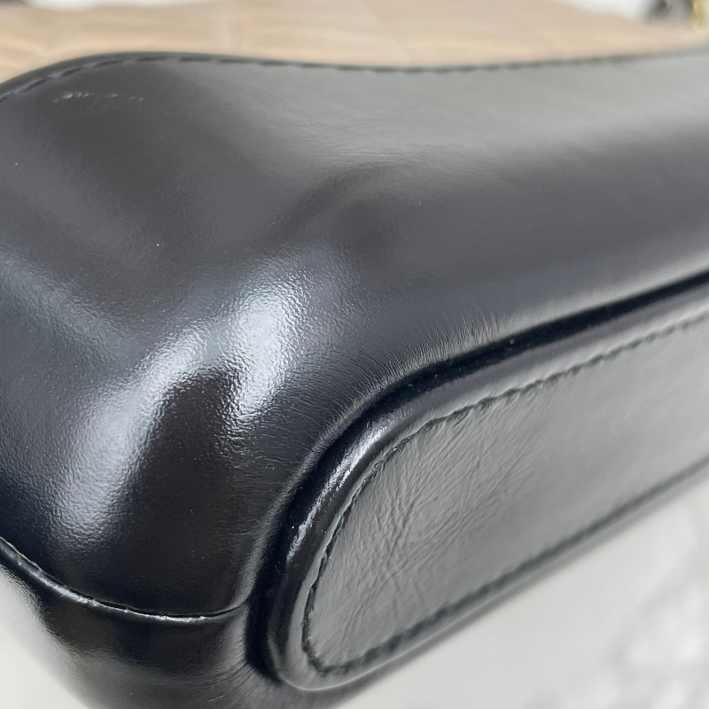 Chanel mini流浪包 鏈條包 奶茶拼色-21